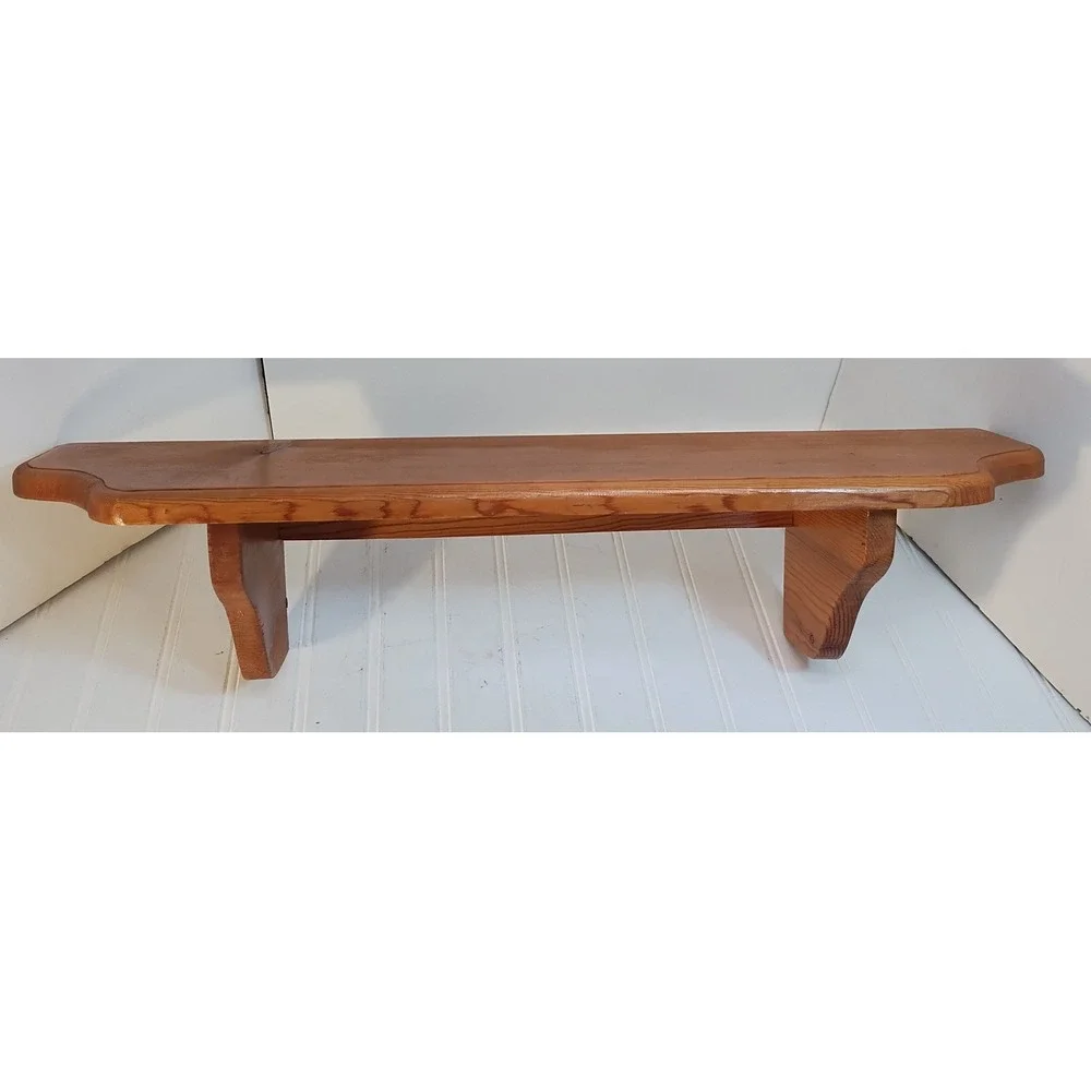 Vintage Handmade Wood Wall Shelf 27